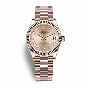Rolex Datejust 31mm - Ref: 278275-0035 - Rose Dial, 18K Rose Gold President Bracelet Women's Watch