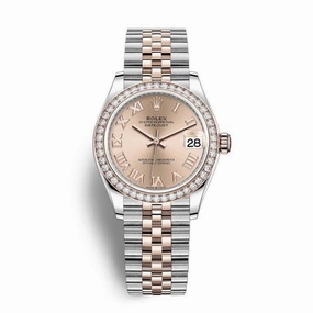 Rolex Datejust 31mm - Ref: 278381rbr-0002 - Rose Roman Dial & Diamond Bezel, Two Tone Stainless Steel & 18K Rose Gold Jubilee Bracelet Women's Watch