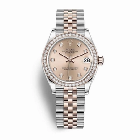 Rolex Datejust 31mm - Ref: 278381rbr-0024 - Rose Diamond Dial & Diamond Bezel, Two Tone Stainless Steel & 18K Rose Gold Jubilee Bracelet Women's Watch