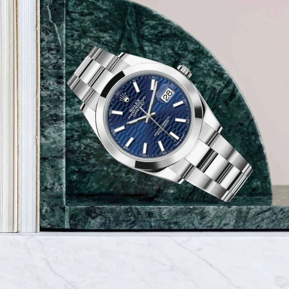 Rolex Datejust 41mm - Ref: 126300 - Blue Dial, Stainless Steel Oyster Bracelet Men's Watch