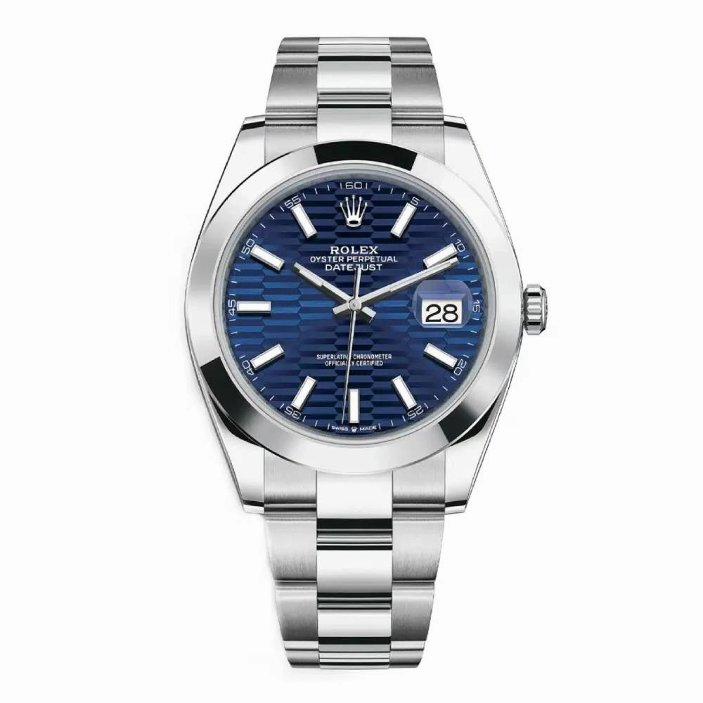 Rolex Datejust 41mm - Ref: 126300 - Blue Dial, Stainless Steel Oyster Bracelet Men's Watch