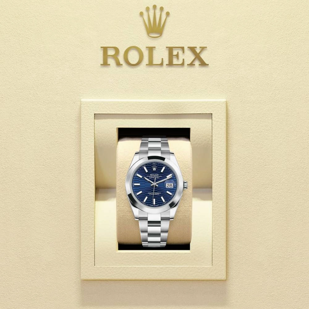 Rolex Datejust 41mm - Ref: 126300 - Blue Dial, Stainless Steel Oyster Bracelet Men's Watch