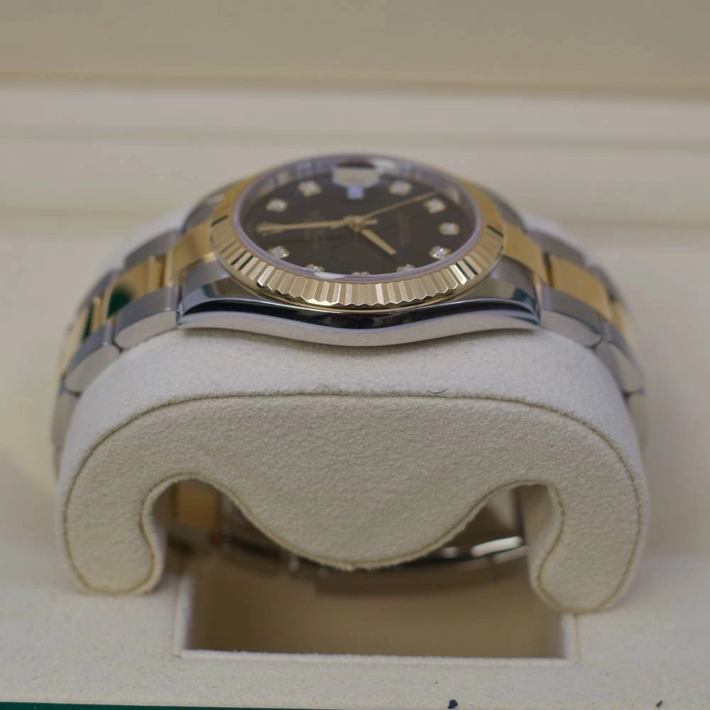 Rolex Datejust 41mm - Ref: 126333-0005 - Black Diamond Dial, Two Tone Stainless Steel & 18K Yellow Gold Oyster Bracelet Men's Watch