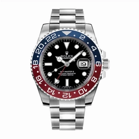 Rolex GMT-Master II "Pepsi" 40mm - Ref: 116719BLRO - Black Dial, Red & Blue Ceramic Bezel, 18K White Gold Oyster Bracelet Men's Watch