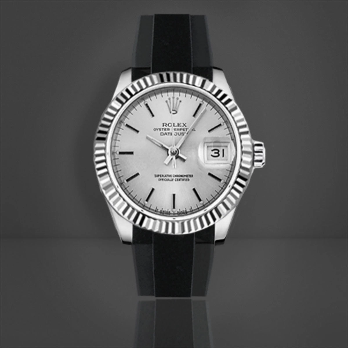 Rolex Jubilee / President Bracelet - Rubber B strap for Oyster Perpetual / Datejust 31mm - Tang buckle series