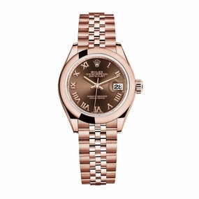 Rolex Lady Datejust 28mm - Ref: 279165-0014 - Chocolate Dial, 18K Rose Gold Jubilee Bracelet Women's Watch