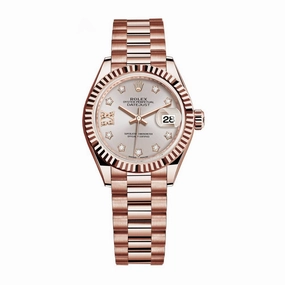 Rolex Lady-Datejust 28mm - Ref: 279175-0005 - Sundust Diamond Dial, 18K Rose Gold President Bracelet Women's Watch