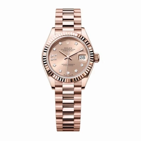 Rolex Lady Datejust 28mm - Ref: 279175-0029 - Rose Dial, 18K Rose Gold President Bracelet Women's Watch