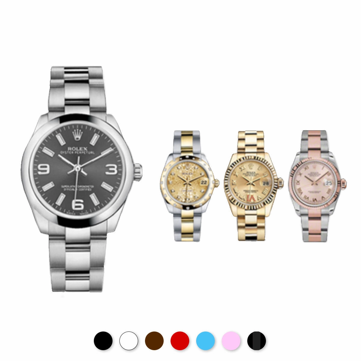 Rolex Oyster Bracelet - Rubber B strap for Oyster Perpetual / Datejust 31mm - Classic Series