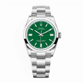 Rolex Oyster Perpetual 36mm - Ref: 126000-0005 - Green Stick Dial, Stainless Steel Oyster Bracelet Watch