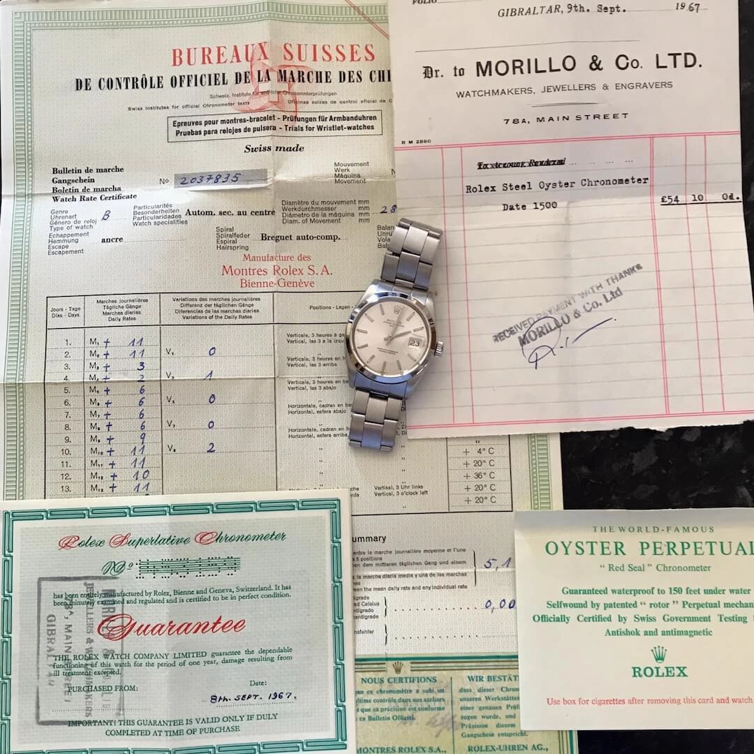 Rolex Oyster Perpetual Date Ref. 1500 1966 Men's Vintage Watch