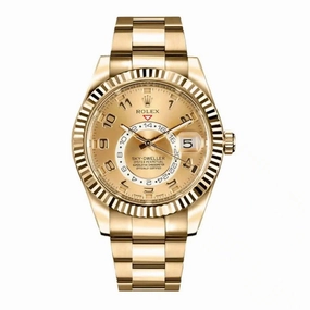 Rolex Sky-Dweller 42mm - Ref: 326938 - Champagne Dial, 18K Yellow Gold Oyster Bracelet Men's Watch