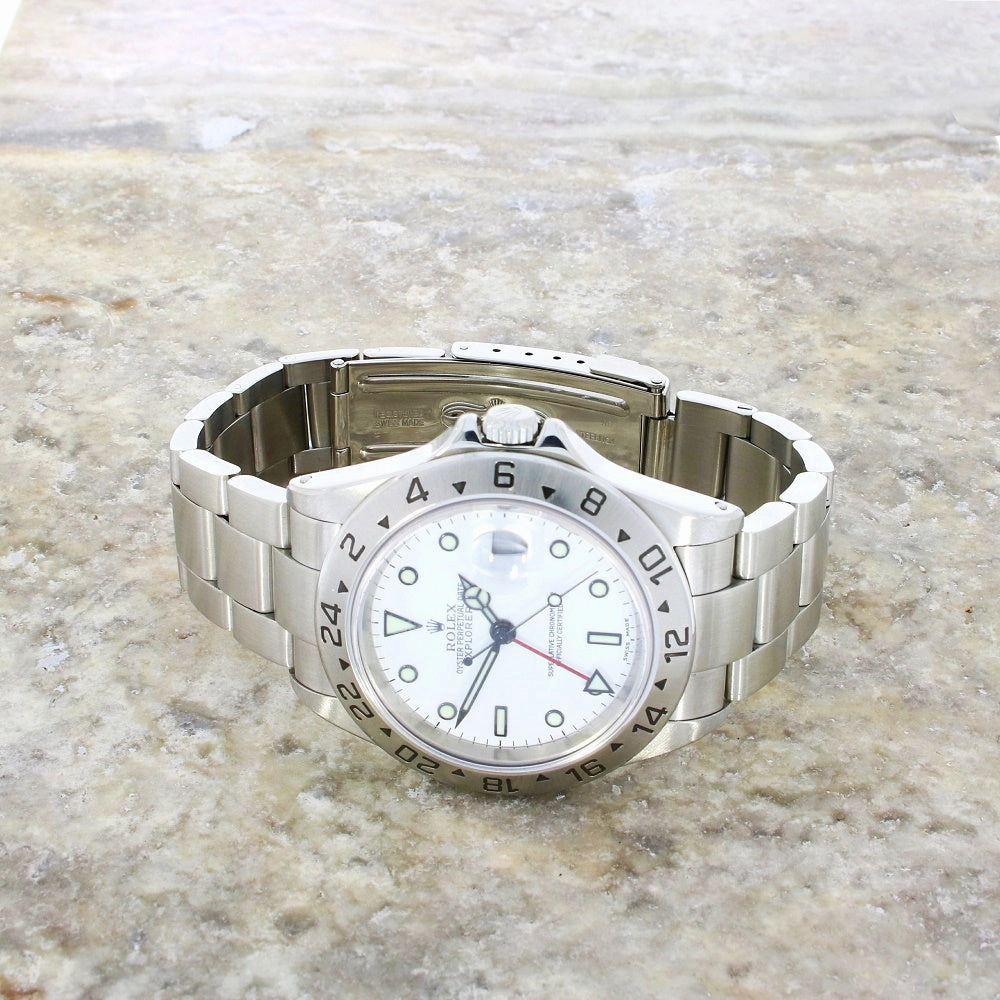 Rolex Watch 16570 Mens Pre Owned Oyster Perpetual Explorer II GMT Papers (2000) RW0623