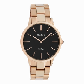 Rose gold coloured OOZOO watch with stainless steel bracelet - C20037
