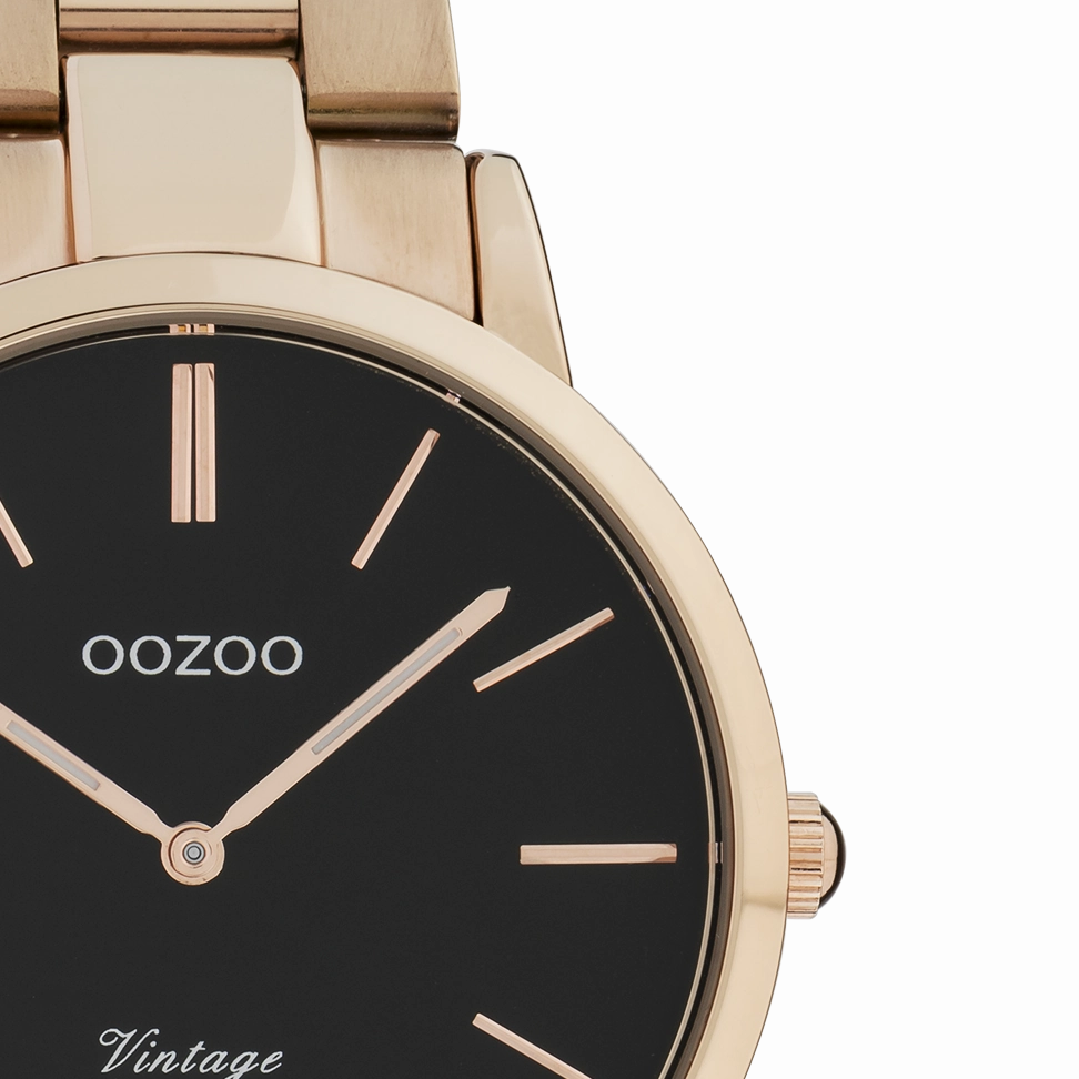 Rose gold coloured OOZOO watch with stainless steel bracelet - C20037