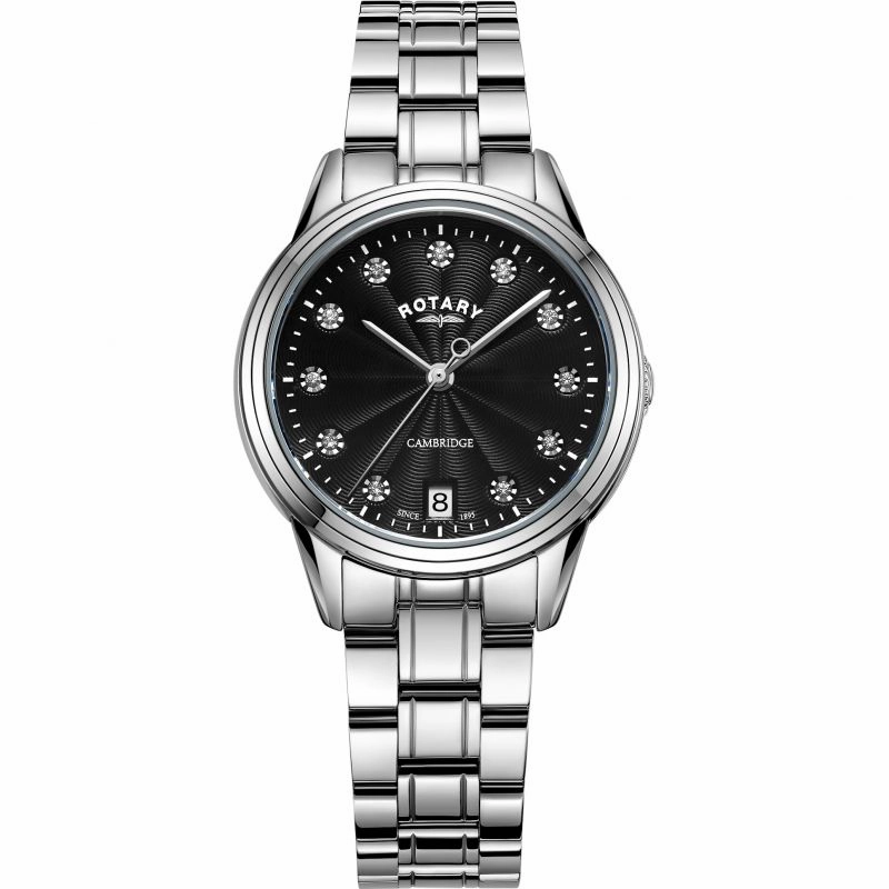 Rotary Cambridge Black Dial Ladies Watch LB05258/13