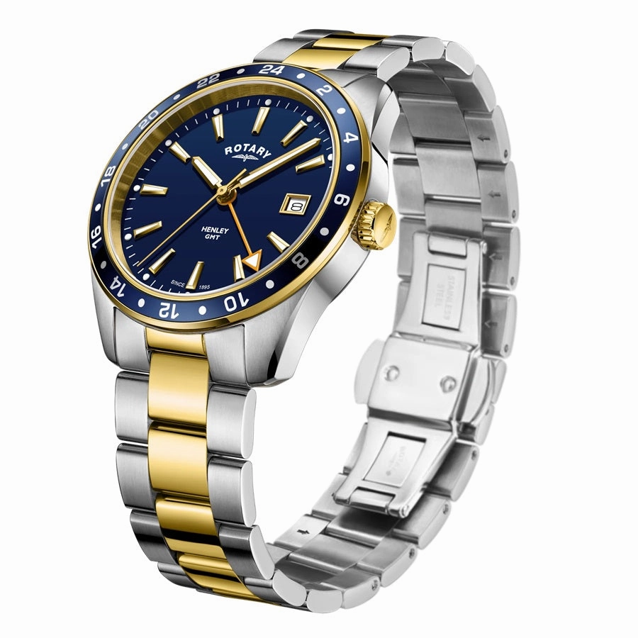 Rotary Henley GMT Two Tone Mens Watch GB05296/05