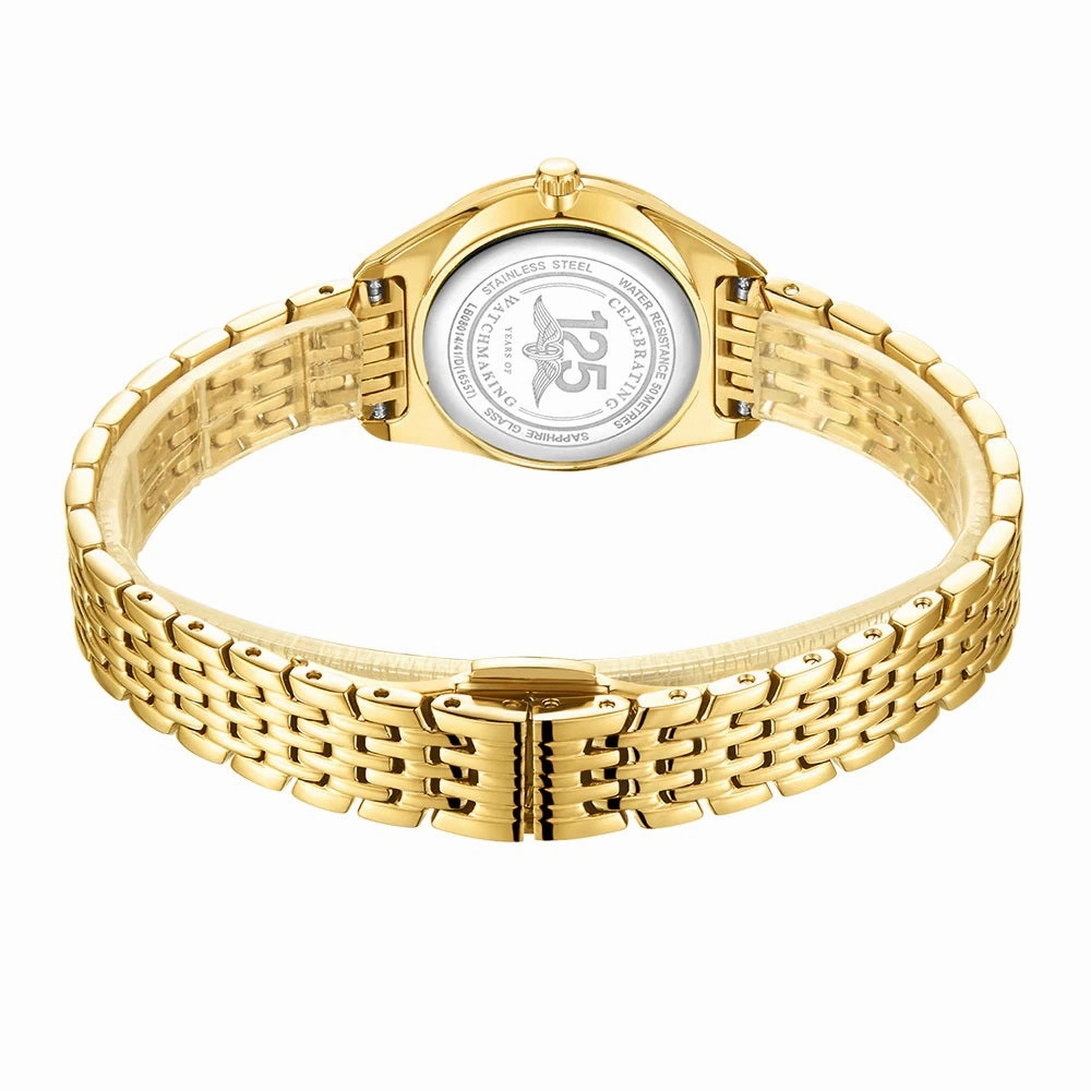 Rotary Ultra Slim Gold Tone Ladies Watch LB08013/01