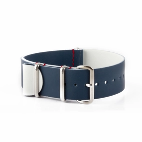 Rpublique - Rubber calf NATO strap - Blue