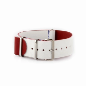 Rpublique - Rubber calf NATO strap - White