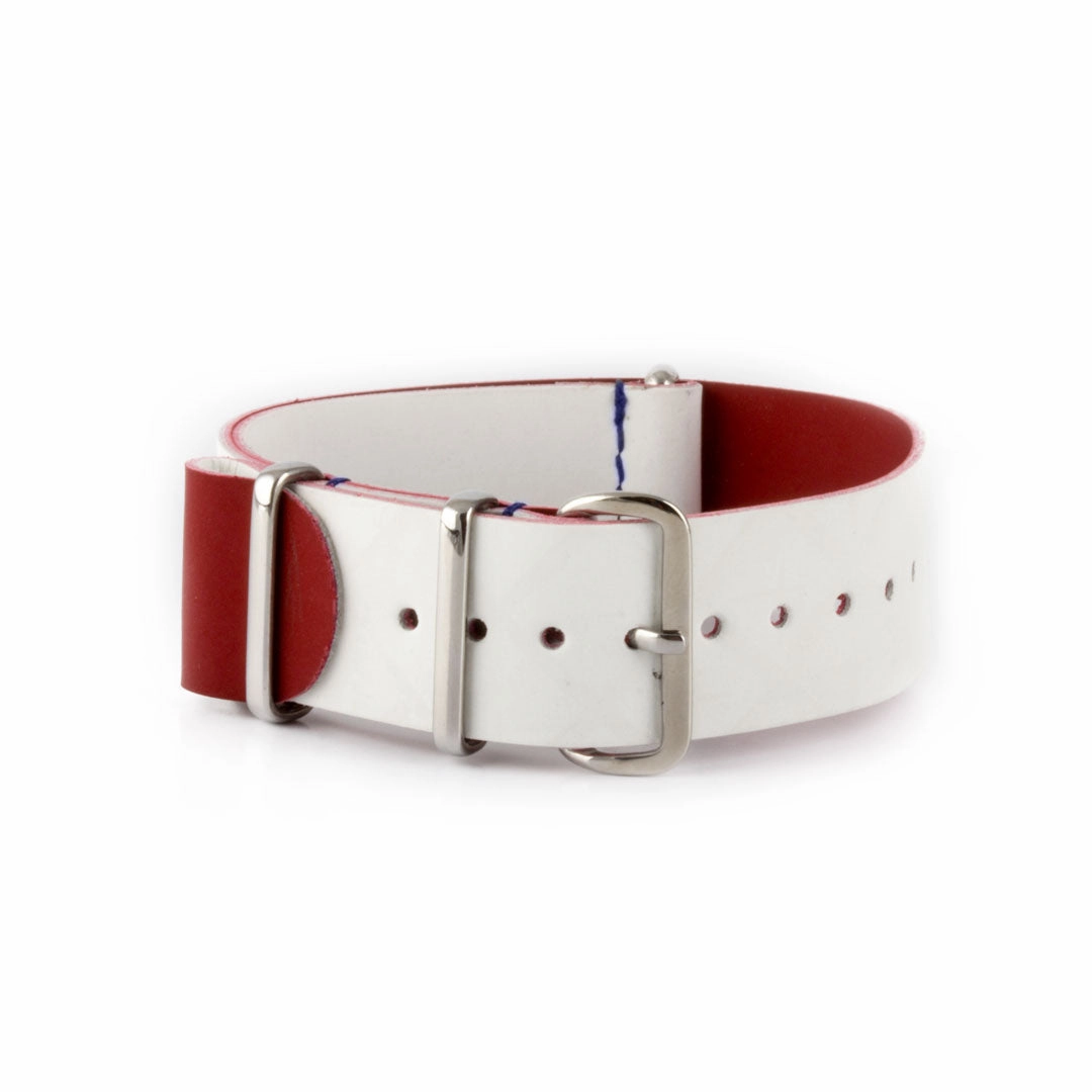 Rpublique - Rubber calf NATO strap - White