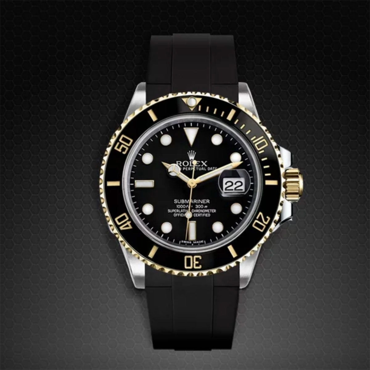 Rubber B strap for Rolex Submariner 40mm Ceramic - Glidelock Edition
