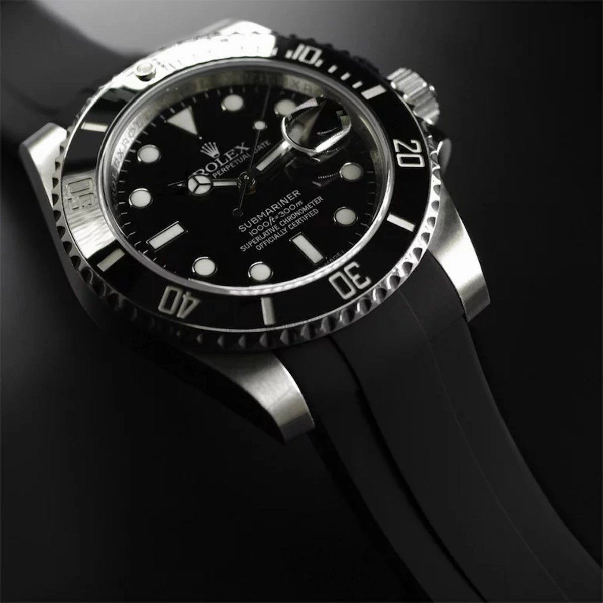 Rubber B strap for Submariner 40mm Ceramic - Tang Buckle Series