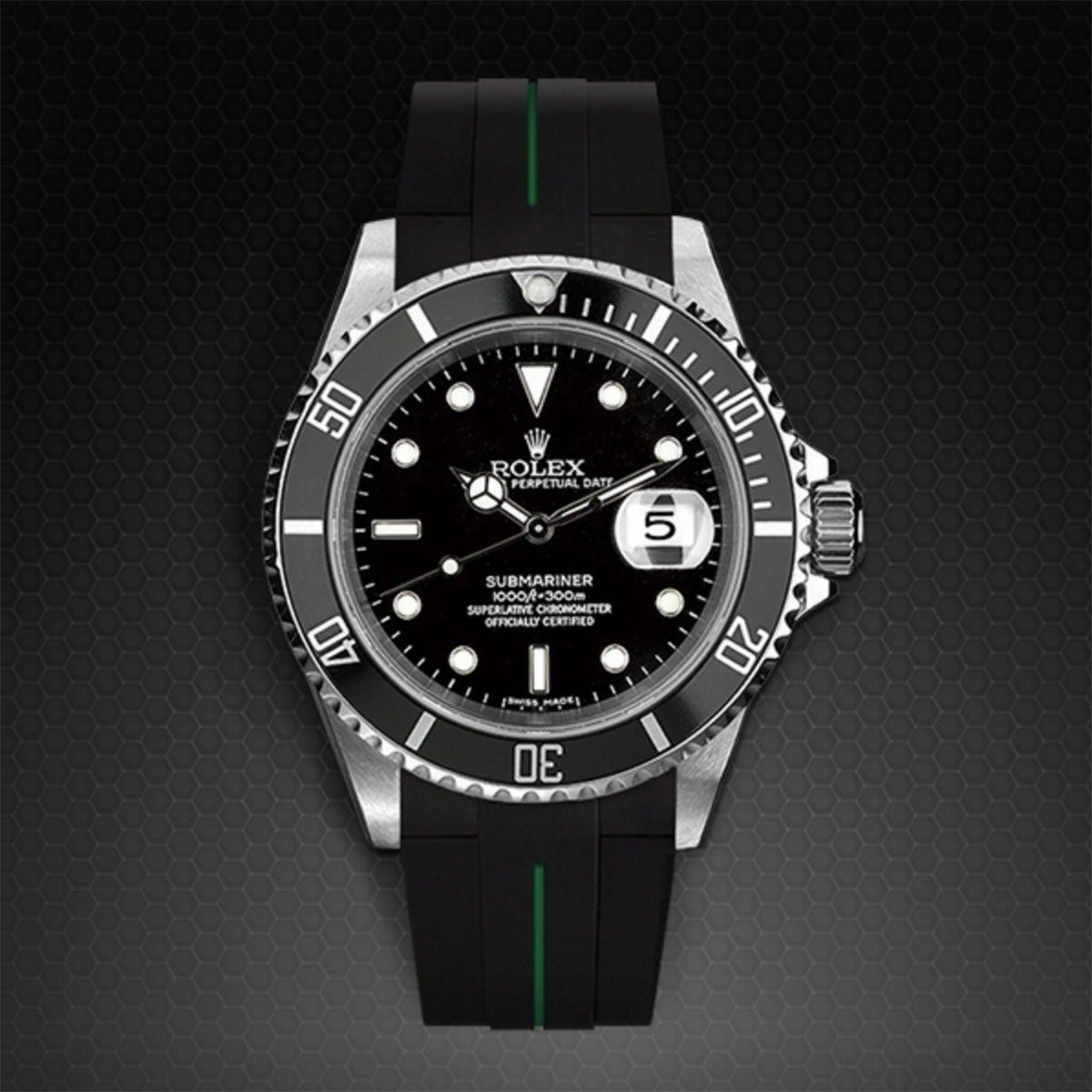 Rubber B strap for Submariner 40mm Ceramic - Tang Buckle Series