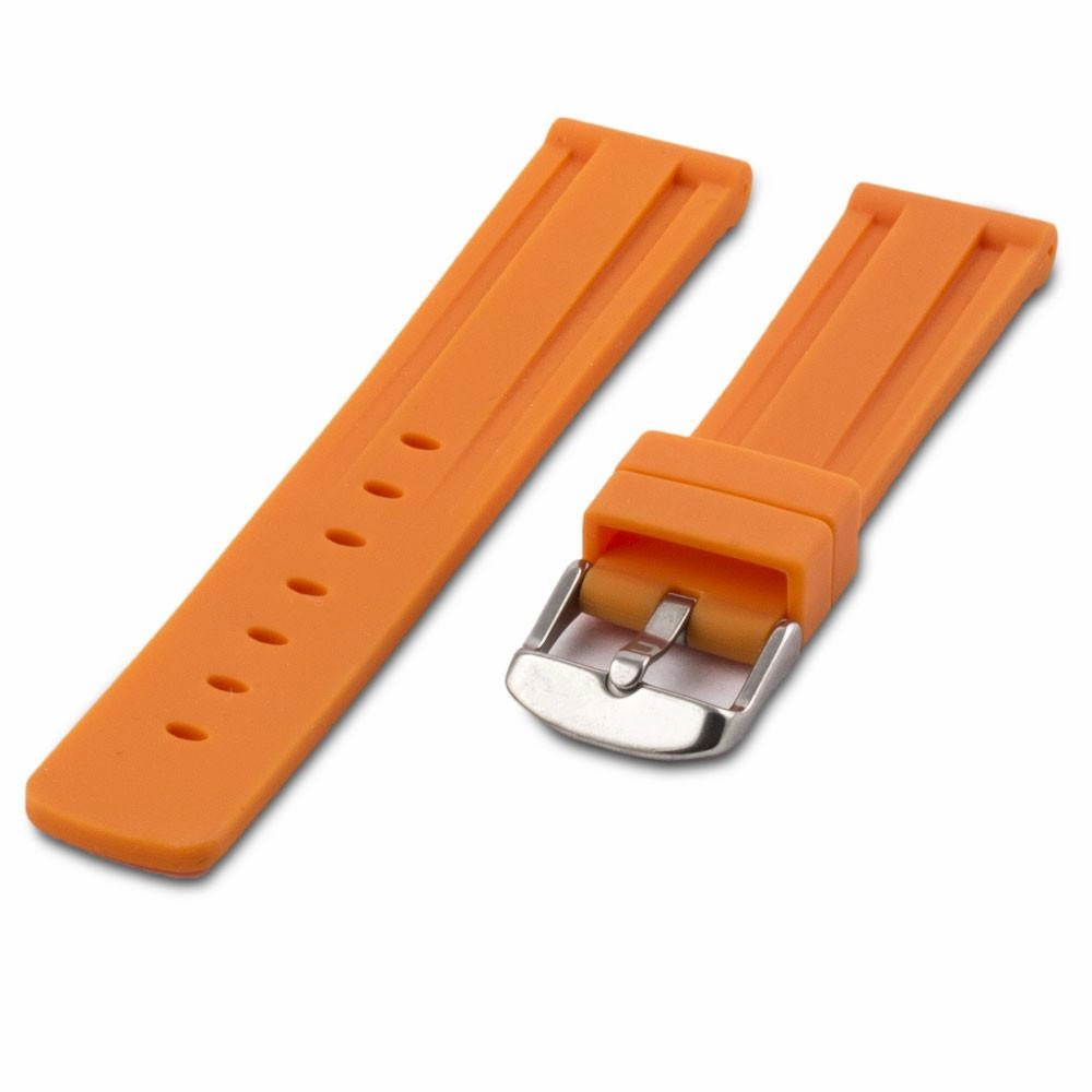 Rubber watch band (black, brown, white, green, red, orange, yellow, blue)