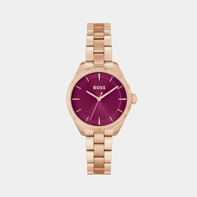 Sage Women's Red Analog Stainless Steel Watch 1502728