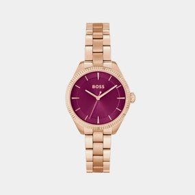 Sage Women's Red Analog Stainless Steel Watch 1502728