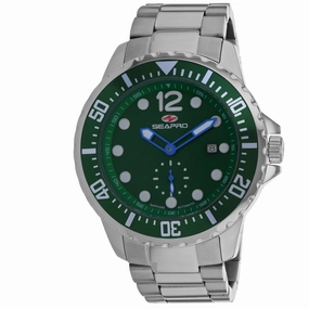 Seapro Men's Watch - Colossal Automatic Green Dial Stainless Steel Bracelet | SP5501