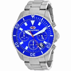 Seapro Men's Watch - Scuba 200 Chrono Blue Dial Stainless Steel Bracelet | SP4352