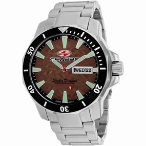Seapro Men's Watch - Scuba Dragon Diver Brown Dial Steel Bracelet | SP8315S