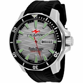 Seapro Men's Watch - Scuba Dragon Diver Quartz Silver Dial Rubber Strap | SP8312