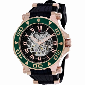 Seapro Men's Watch - Seaway Automatic Rose Gold Case Black Rubber Strap | SP7754