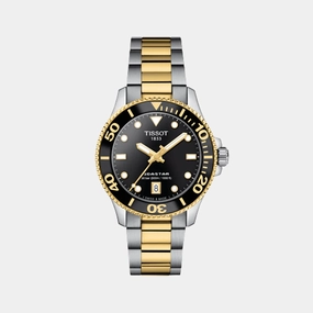Seastar Women Black Analog Stainless Steel Watch T1202102205100