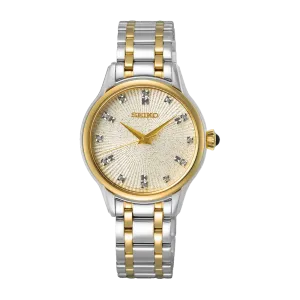 Seiko Two-Tone Dimond Marker Ladies Watch SRZ550P