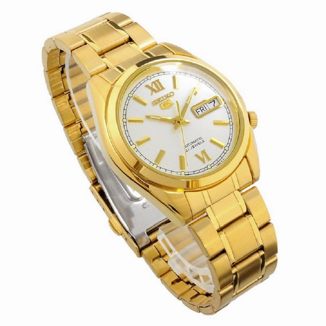 Seiko 5 SNKL58K1 Gold Stainless Automatic Watch Men