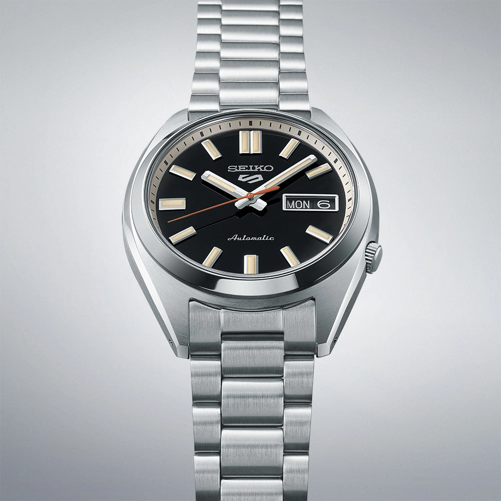 Seiko 5 Sports SXNS 'Deep Black Wash' Stainless Steel Mens Watch SRPK89K1