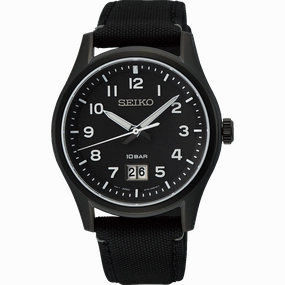 Seiko Conceptual Series Black Dial Nylon Strap Watch SUR571P