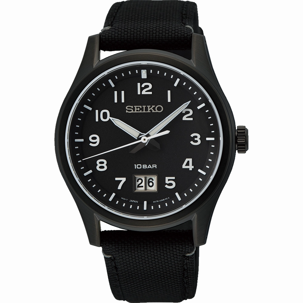 Seiko Conceptual Series Black Dial Nylon Strap Watch SUR571P