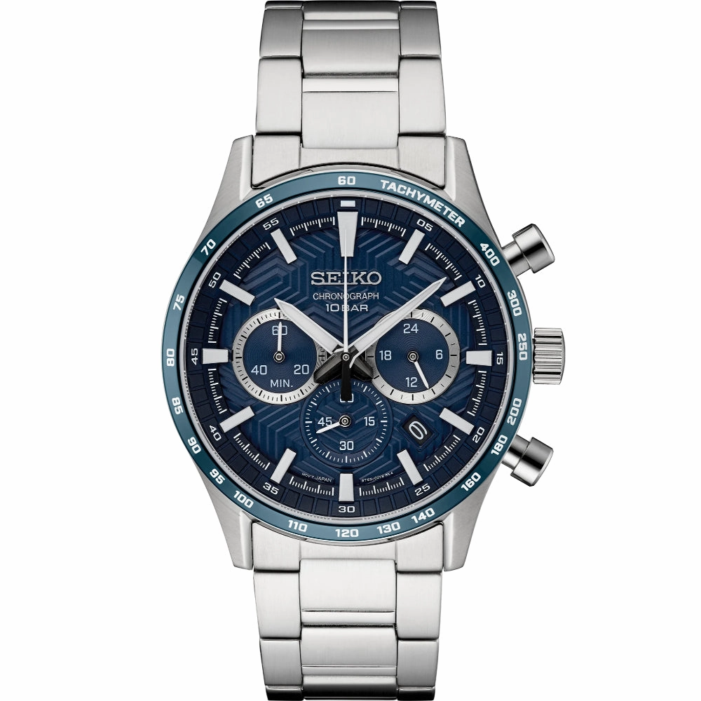 Seiko Essentials Collection 43mm Chronograph Watch, SSB445