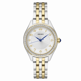 Seiko Essentials Two-Tone 29mm Quartz Watch with Swarovski Crystals