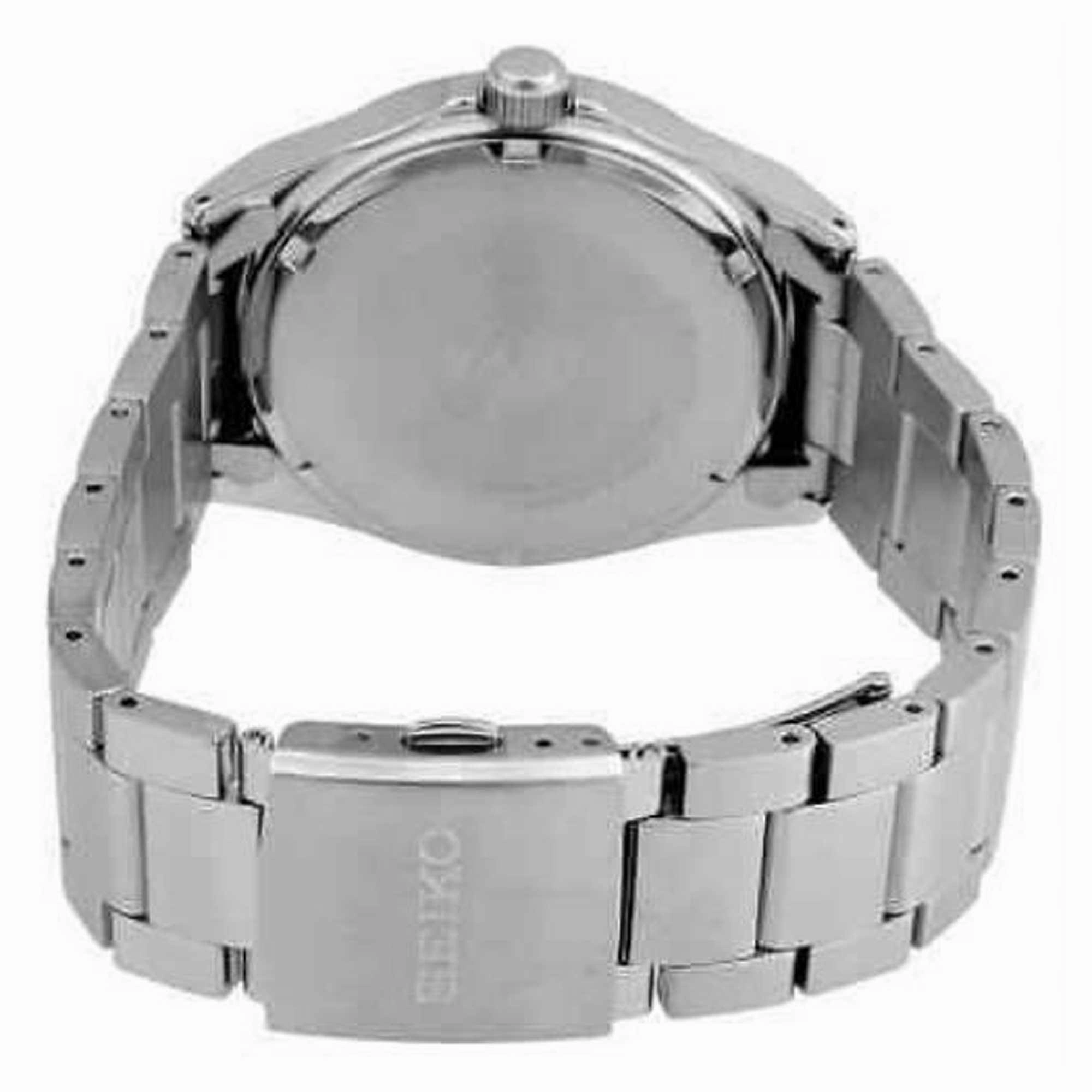 Seiko Men's Quartz Watch - Essentials Black Dial Stainless Steel Bracelet | SUR505P1