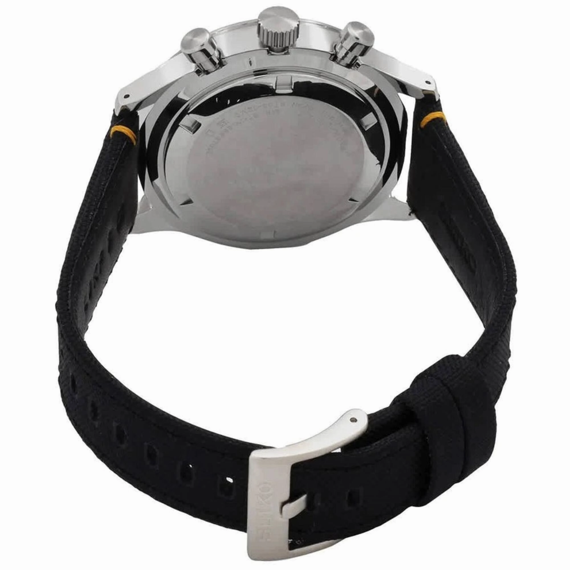 Seiko Men's Watch - Chronograph Quartz Black Dial Nylon Strap | SSB449P1