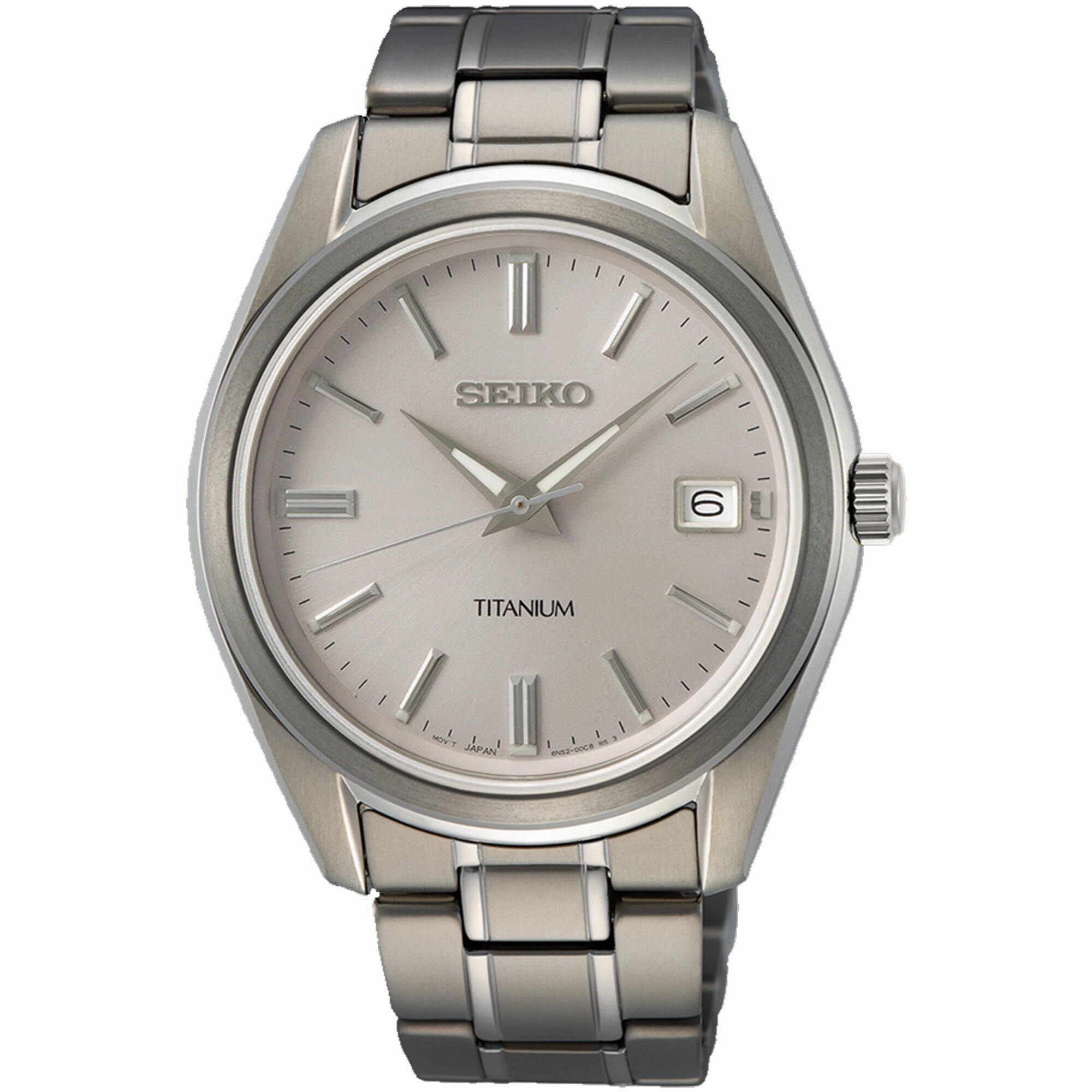 Seiko Men's Watch - Essentials Quartz Silver Dial Titanium Bracelet | SUR369