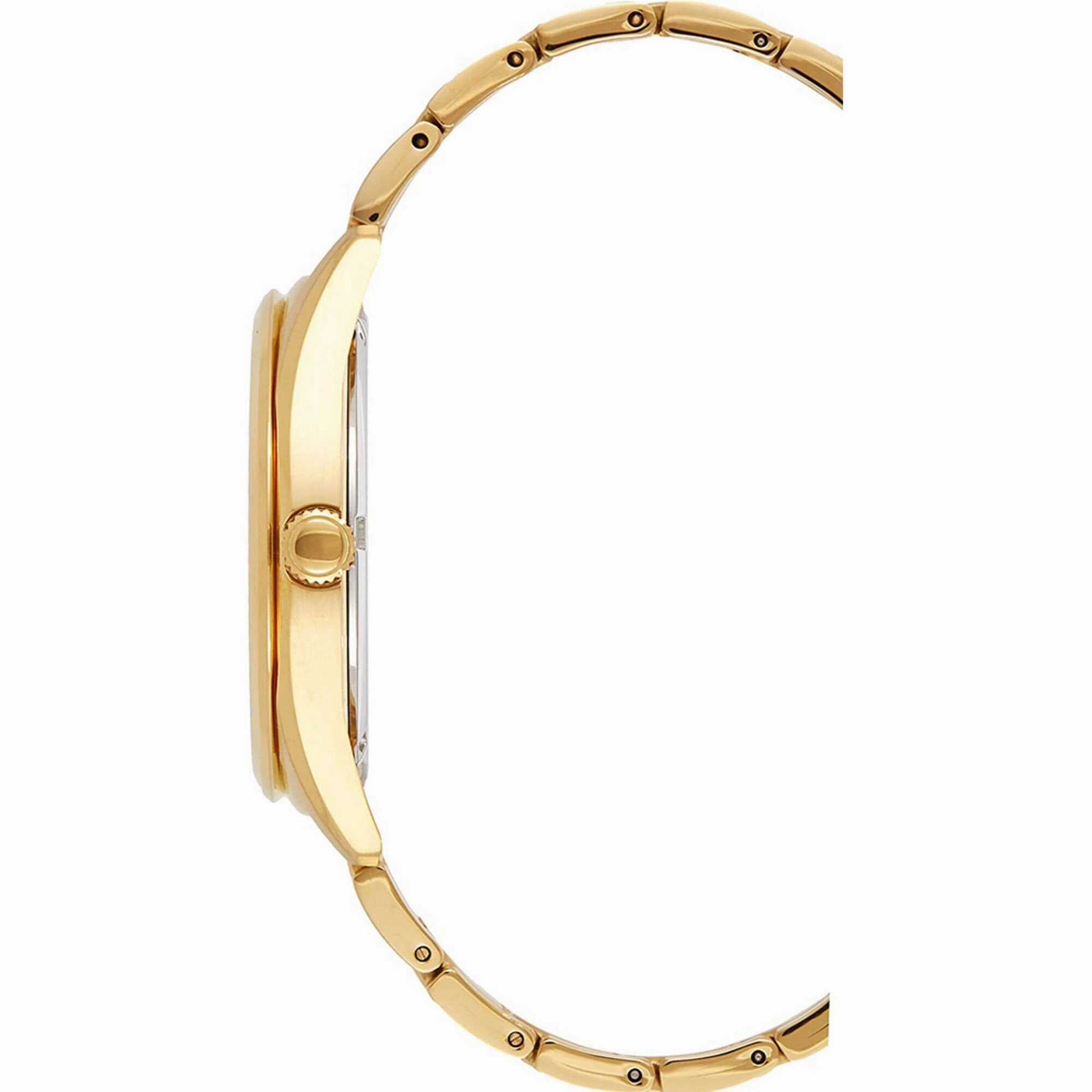 Seiko Men's Watch - Essentials White Dial Yellow Gold Steel Bracelet Date | SUR314P1