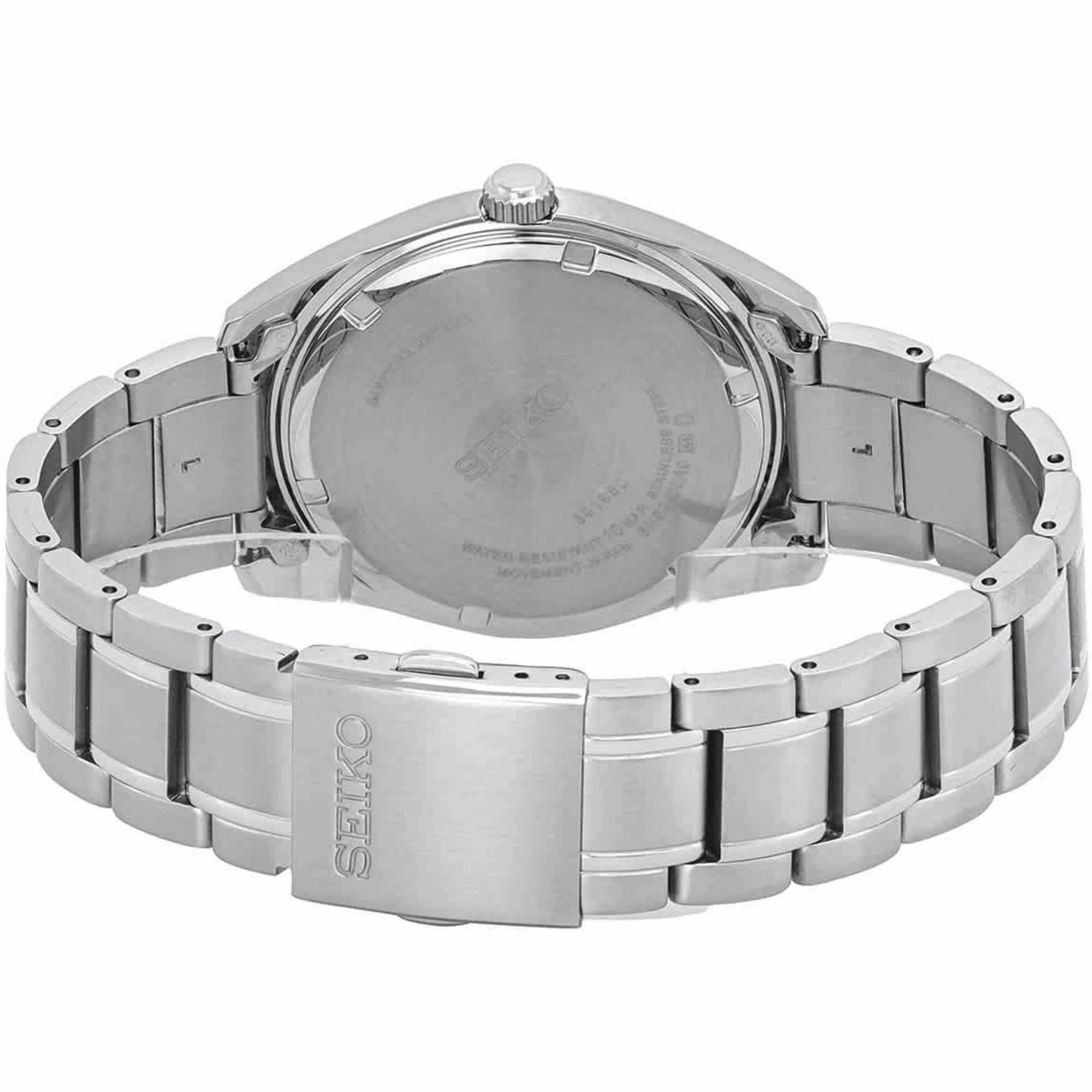 Seiko Men's Watch - Quartz Pink Dial Silver Tone Stainless Steel Bracelet | SUR523