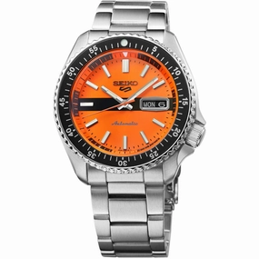 Seiko Men's Watch - Seiko 5 Sports Special Edition Orange Dial Bracelet | SRPK11